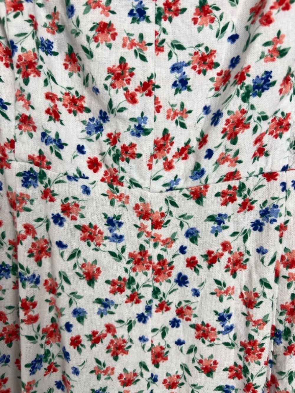 Old Navy Large Fit & Flare Linen Blend Midi Dress In Americana Floral Print - Picture 10 of 12
